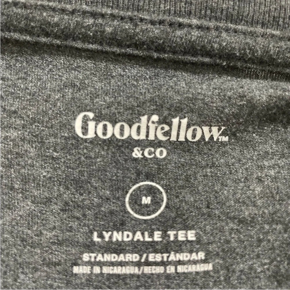 Goodfellow Grey Lyndale Tee T-shirts Size Mens Large Short Sleeve 2 - Picture 4 of 4